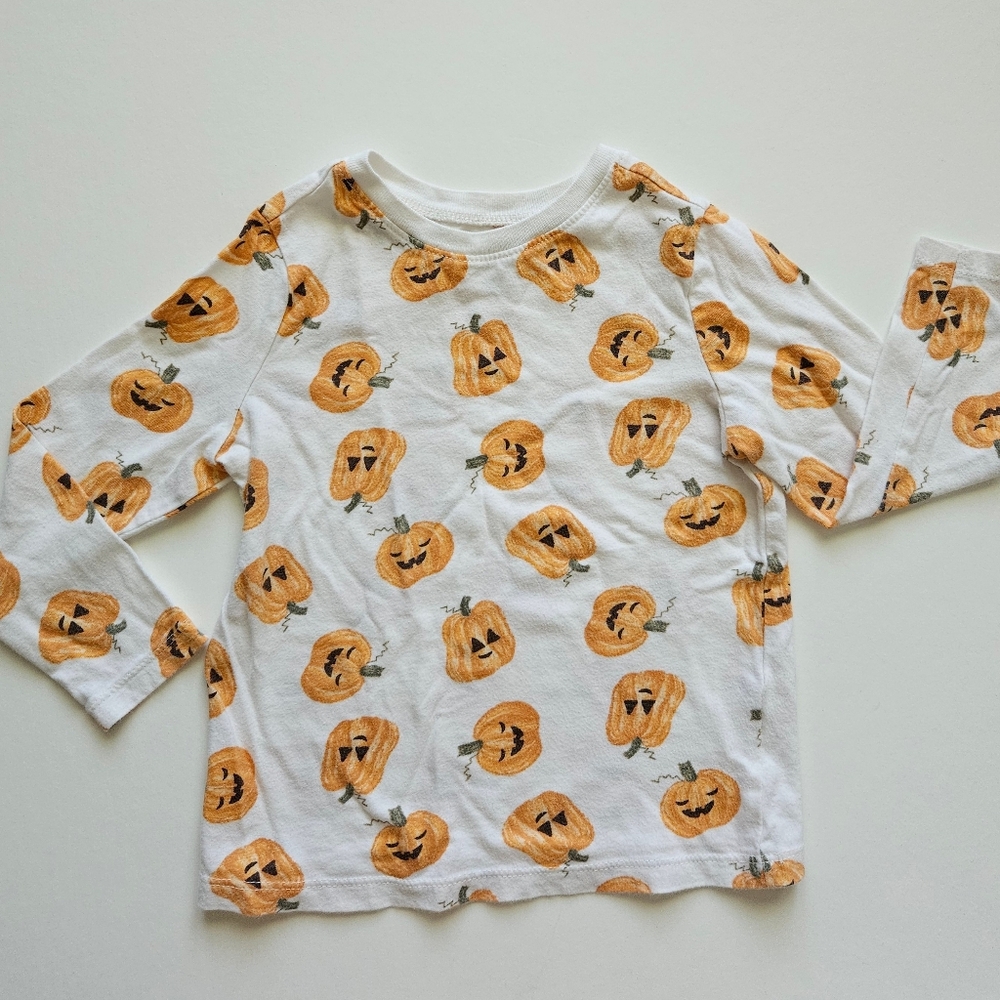 Old Navy Pumpkin Jackolantern long sleeve Shirt 3T